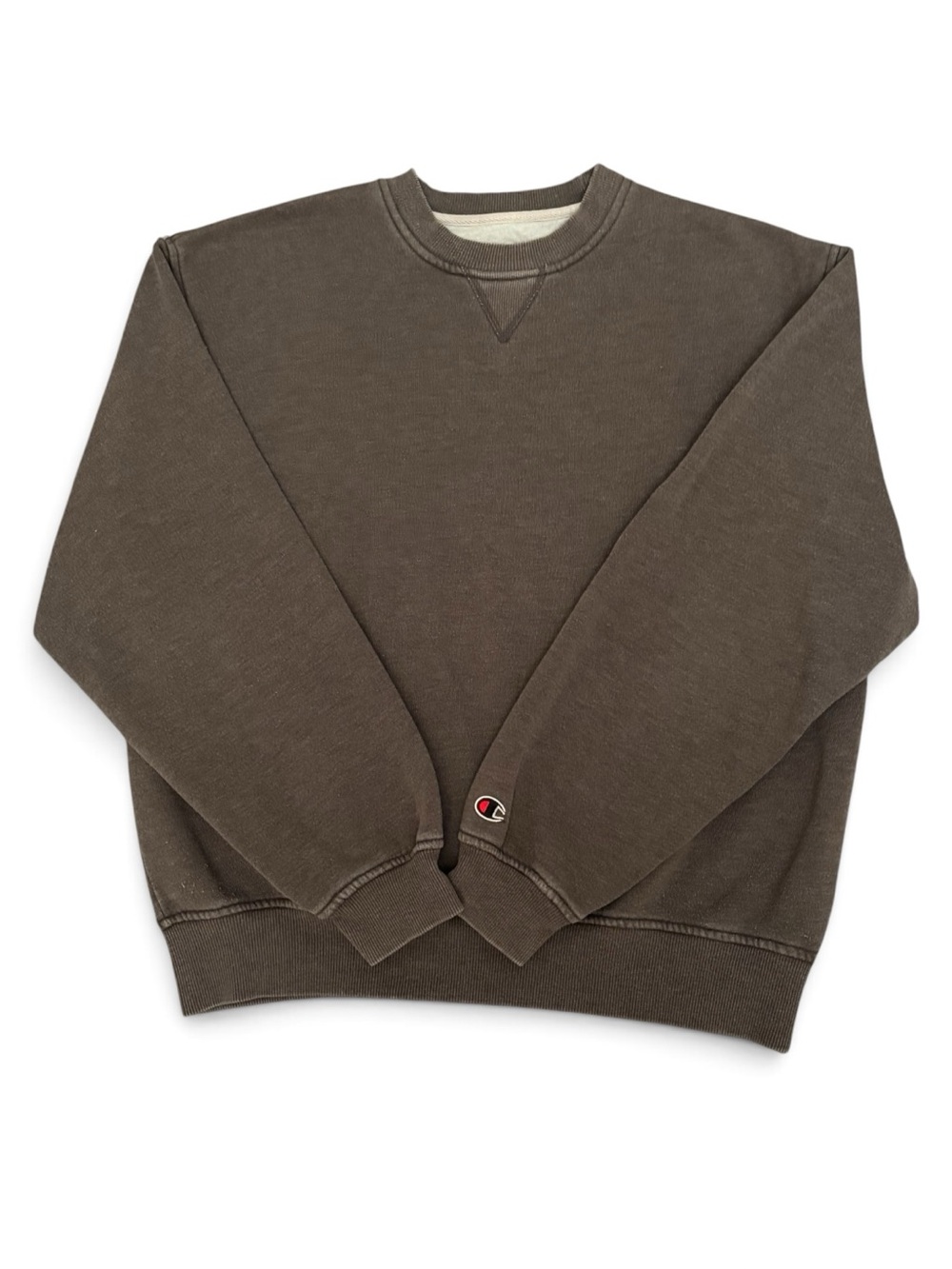 Champion Men's Dark Gray Wash Crewneck Sweatshirt Size L